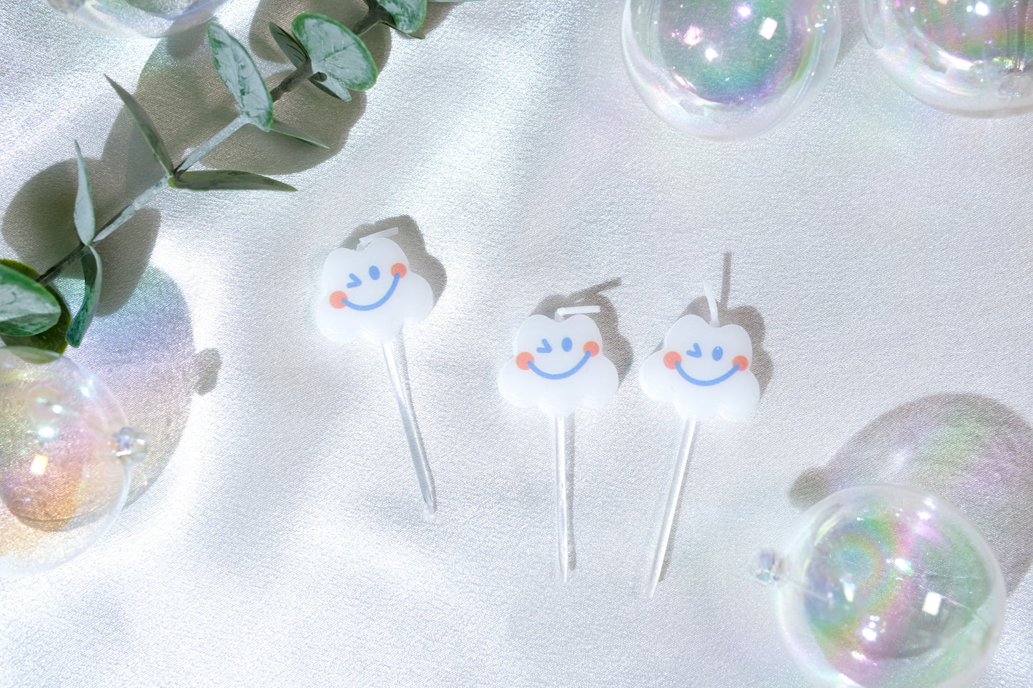 韓系微笑白雲蠟燭|Smiley Cloud Candles