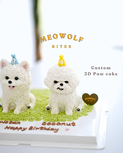 3D立體全身蛋糕 (雙毛孩) | 3D cake (two paws)